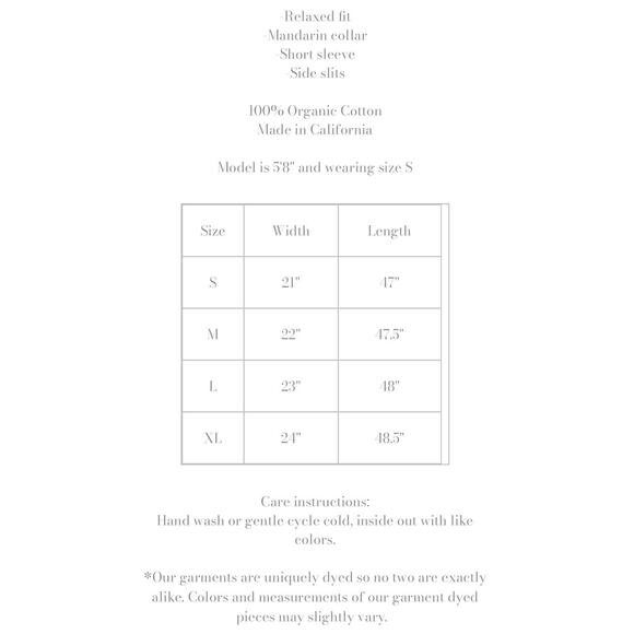 It Is Well Mandarin Gauze Dress Organic Cotton Made In California - Picture 16 of 16